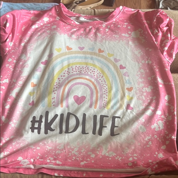 Pink #KIDLIFE Rainbow Kids Shirt - Picture 1 of 1